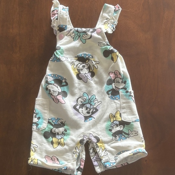 Disney Other - DISNEY BABY EUC GIRL SUMMER MINNIE MOUSE ONE PIECE OVERALLS SIZE 18 MONTHS